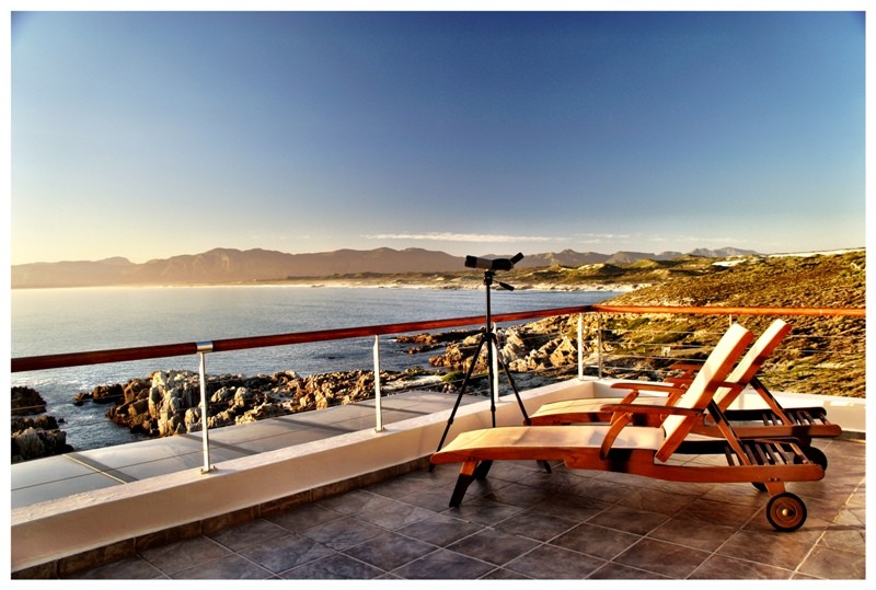 Sea view from a deck in Gansbaai