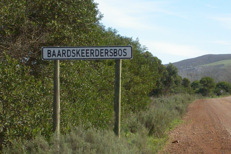 Baardskeerdersbos sign