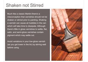 Fast Tip: Shaken not Stirred Varnishes