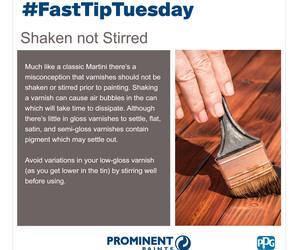 Fast Tip: Shaken not Stirred Varnishes