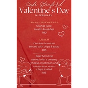 14 February 2023: Valentine's Day Menu