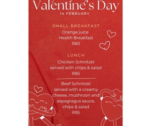 14 February 2023: Valentine's Day Menu
