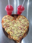 Valentine's Day Heart-Shaped Pizza