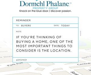 Consider the location when buying a home