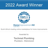 Award Winner - Techmat Plumbing - Xplorioâ„¢ Kleinmond
