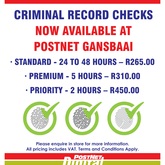 Criminal Record Checks - PostNet Gansbaai - Xplorioâ„¢ Gansbaai