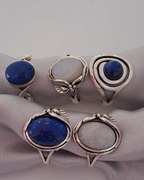 Lapis Lazuli andÂ Moonstone Rings
