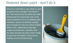 Fast Tip:Â Don't Water Down Paint