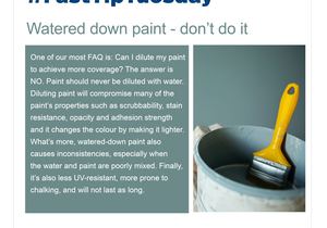 Fast Tip:Â Don't Water Down Paint