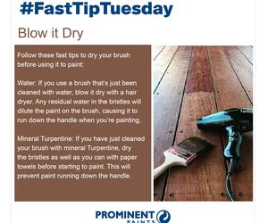 Fast Tip: Dry Your Paint Brush