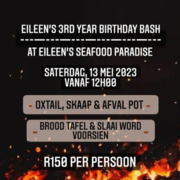 13 May 2023: 3rd Birthday Celebration Menu