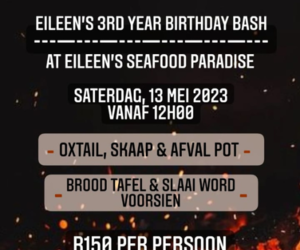 13 May 2023: 3rd Birthday Celebration Menu