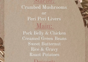 14 May 2023: Mother's Day Menu
