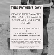 18 June 2023: Father's Day Brunch and Bold Beer Experience