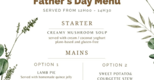18 June 2023: Father's Day Menu