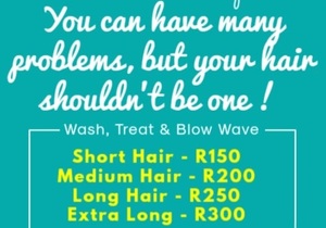 Wash, Treat and Blow Wave Packages