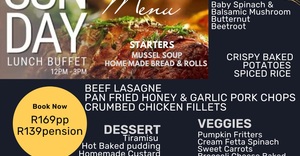 25 June 2023: Sunday Lunch Buffet