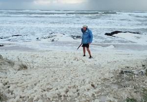 On the Beach: Sea Foam