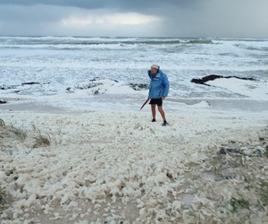 On the Beach: Sea Foam