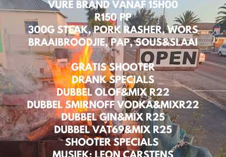 1 July 2023:Â Braai at Eileen's!