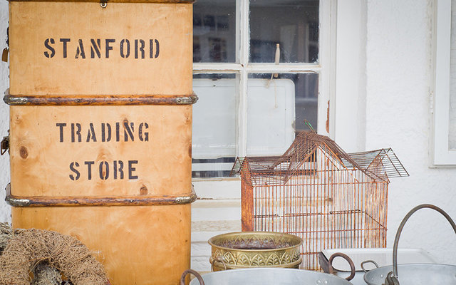 There are many shops and antique stores to browse through in the lively village.