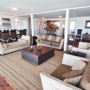 Open plan living and dining room