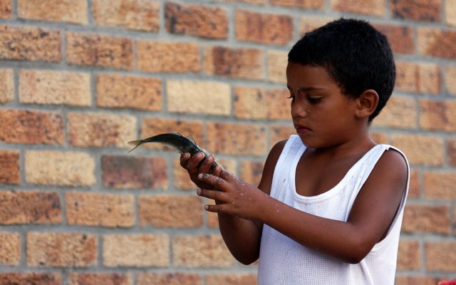 Locals fishing at the harbour before we left