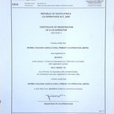 Co-Op registration certificate