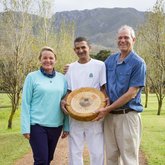 Proud new owners Peter & Maggie with cheese maker Jacko Van Beulen