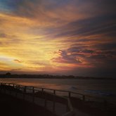 Struisbaai boardwalk sunset