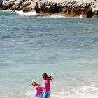 Children playing on beach