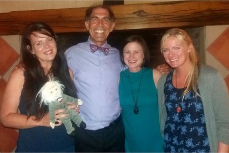 At the marine evening: ltr: Cari du Preez (Marketing Marine Dynamics), Prof. Robert Siegel, Brenda du Toit (PR Marine Dynamics), Alison Towner (Marine Biologist DICT) 