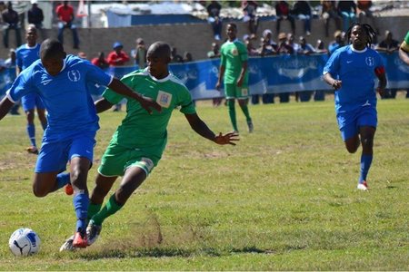 Mighty Blues line up the winning shot in men's soccer final