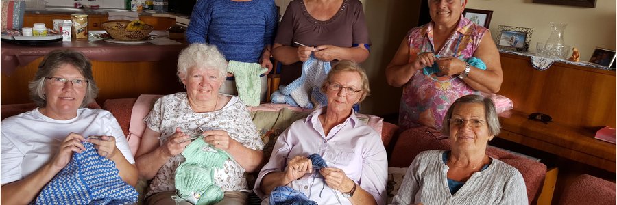 Front fltr: Beatriz Bollmann, Jean Saunders, Jean Lewis and Renate Boettcher. Back fltr: Jenny Crichton (Convenor), Carol Connor and Louise Smith