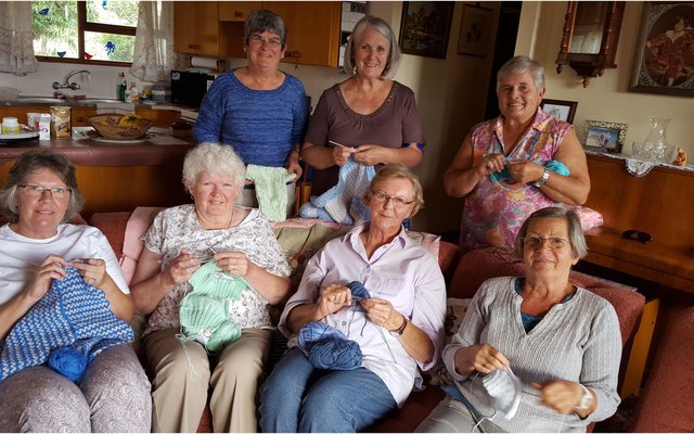 Front fltr: Beatriz Bollmann, Jean Saunders, Jean Lewis and Renate Boettcher. Back fltr: Jenny Crichton (Convenor), Carol Connor and Louise Smith