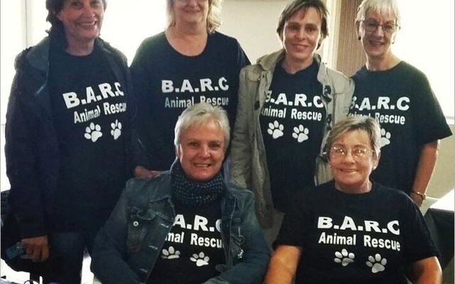 Die hardwerkende â€œBARC Girlsâ€, met voor vlnr Vera Swart en Annalie Jonker en agter vlnr Theresse de Wet, Karen Trautmen, Emeke Stieger en Elsabie Schoombie (organiseerder van BARC se Gholfdag) 