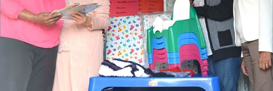 Overstrand Mayor Nicolette Botha-Guthrie (2nd left) seen handing over gifts of books, tables, chairs, blankets and winter clothing recently for the  young  children  in  the care of Princess Ndude (1st ) owner and educator of Zisabantu Educare Centre in Zwelihle. Looking on are Cllrs Moira Opperman (2nd right) and Mercia Andrews (1st right). â€œI am so happy. This will really help us to provide a better service and improve the facility. The children especially will benefit the most from these amazing  goods,â€  stated  an  emotional Ndude, who holds certificates in Level 4 and Level 5 Early Childhood Development (ECD) training obtained through Boland Collage. 