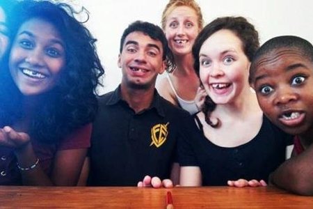 Bronwyn Loubser, here with her fellow YWAM team members.  They  are based in Worcester and will leave South Africa for Brazil in June this year.