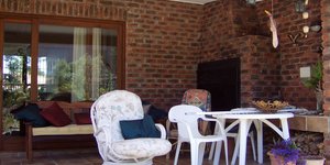 Patio with build braai