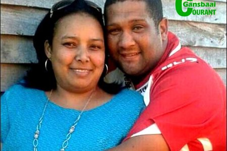 Wyle ChrisunÃ© Afrika saam met haar aanstaande, Duwayne Philander.