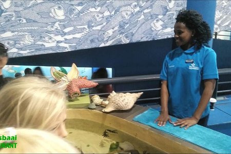 Odwa Mntakaziwa from Gansbaai Academia who received a Diamond Cerificate as biologist from the Two Oceans Aquarium in Cape Town.