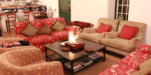 The lounge at the Fig Tree Restaurant, ideal for relaxing and sampling some wines