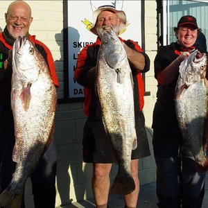 Eerste span: OP het met die louere weggestap.  Van links Martin Giers (kaptein), Peter Dawson en Sheena Gerber.