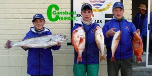 WP juniorspan: Die jong WP-manne het hard baklei tydens die toernooi, maar moes tevrede wees met die 7de plek.  Van links Christoff Dahl, Werner van Zyl en Stefano Baschiera.