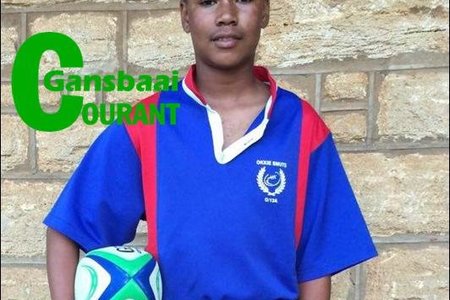 Die kranige rugbyspeler van Laerskool Okkie Smuts in Stanford, Leehanno Appel, is Maandag, 15 Augustus 2016 vir die o/12 Suid-Boland Rugby-span gekies.