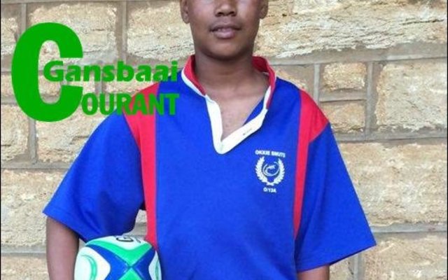 Die kranige rugbyspeler van Laerskool Okkie Smuts in Stanford, Leehanno Appel, is Maandag, 15 Augustus 2016 vir die o/12 Suid-Boland Rugby-span gekies.