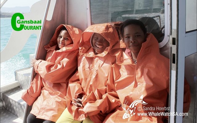 Learners from Masakhane Primary School during the Deep Blue Outing, Dyer Island Conservation Trust Environmental Education Programme.