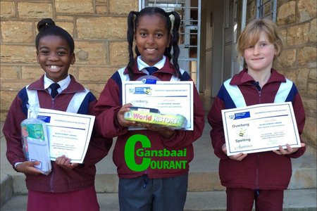 Die drie wenners is Nelissa Yana (Graad 4AE) - tweede plek; Kelsey Montagu (Graad 4AE) - eerste  plek en Charlotte Withers (Graad 1E) - tweede plek.