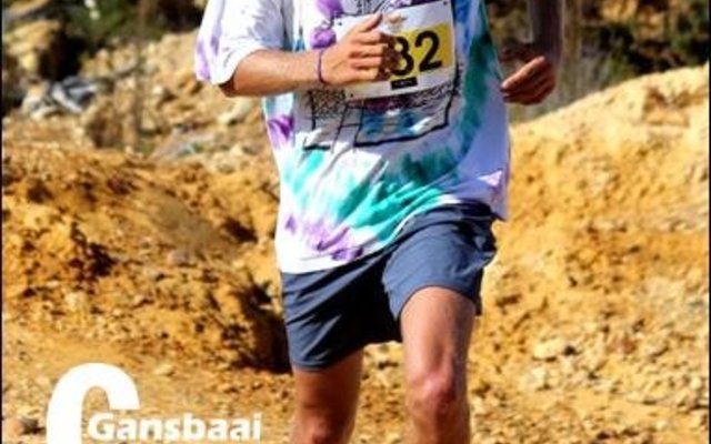 Chris Groenewald wat vyfde geÃ«indig het tydens Sondag se wedloop op die pragtige terrein van Groeneweide.