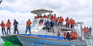 The whale watching vessel, Dream Catcher, owned by Dyer Island Cruises.